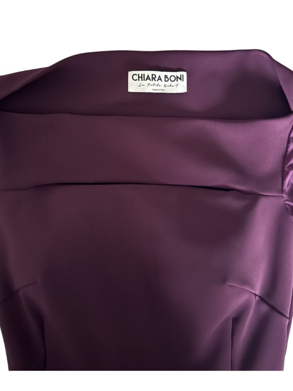 Chiara Boni La Petite Rob Kate Illusion Gown in Burgundy Size 2 - Picture 6 of 8